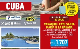 Cuba en vacaciones de Invierno! Cupos OK desde BUE 